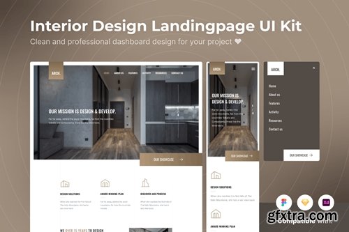 Architecture Landing Page UI Kits Template