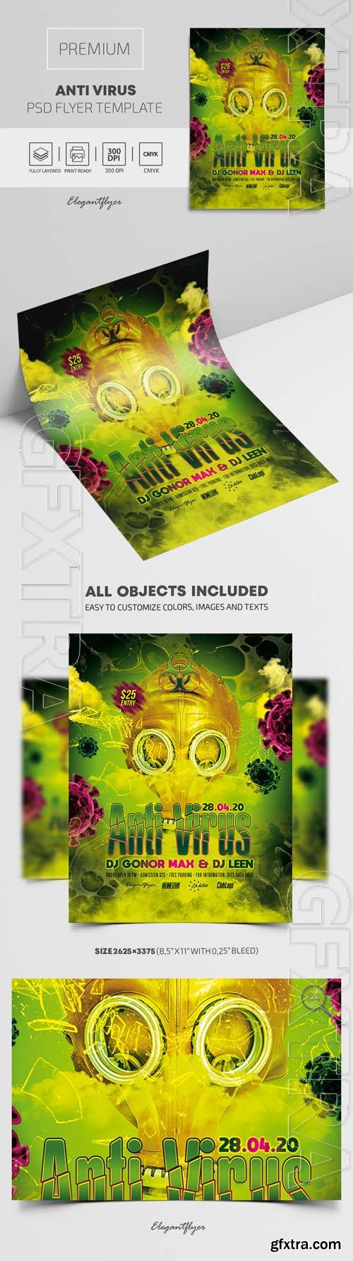 Anti Virus Premium PSD Flyer Template