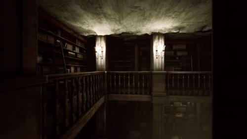 Videohive - Old Dark Classical Library Room - 33840483 - 33840483