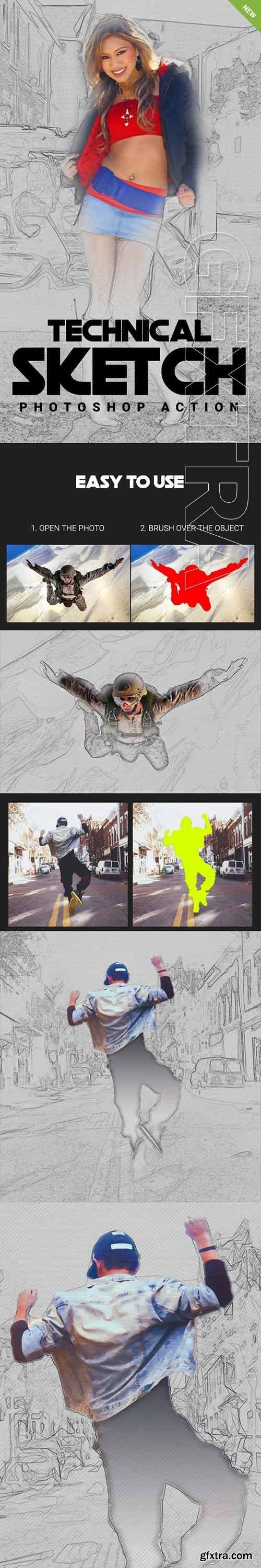 GraphicRiver - Technical Sketch Photoshop Action 20964699