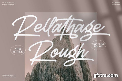 Rellathage Rough Monoline Font