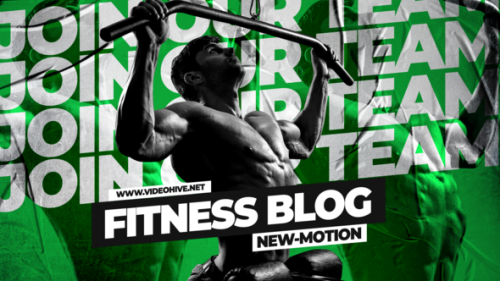 Videohive - Powerful Bodybuilding Fitness Blog Intro - 33818585 - 33818585