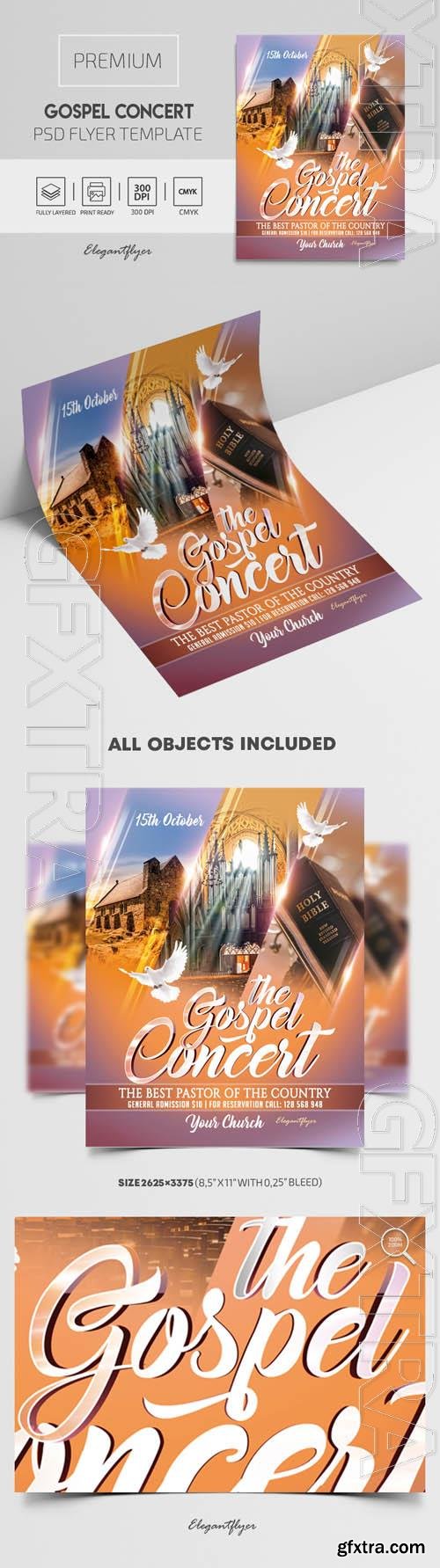 Gospel Concert Premium PSD Flyer Template