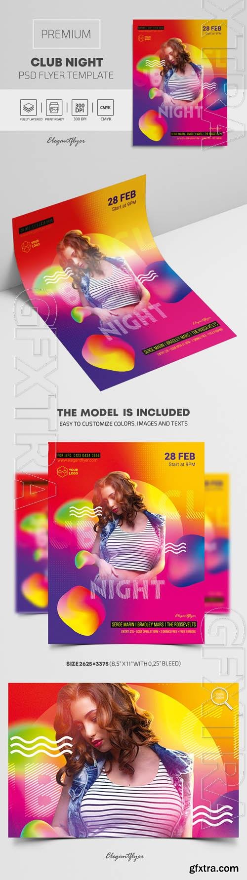 Club Night Premium PSD Flyer Template