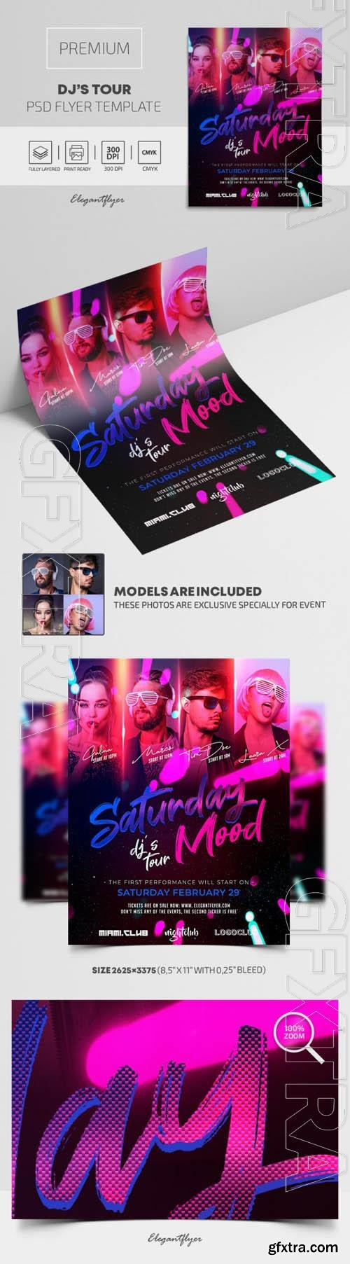 DJs Tour Premium PSD Flyer Template