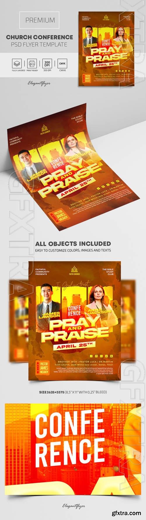 Church Conference Premium PSD Flyer Template