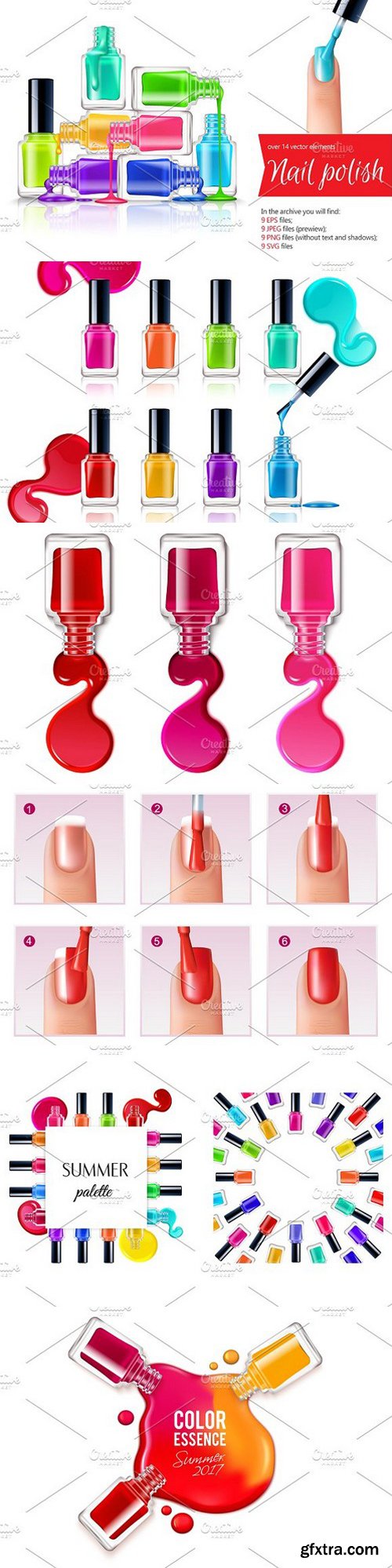 Nail Polish Realistic Set