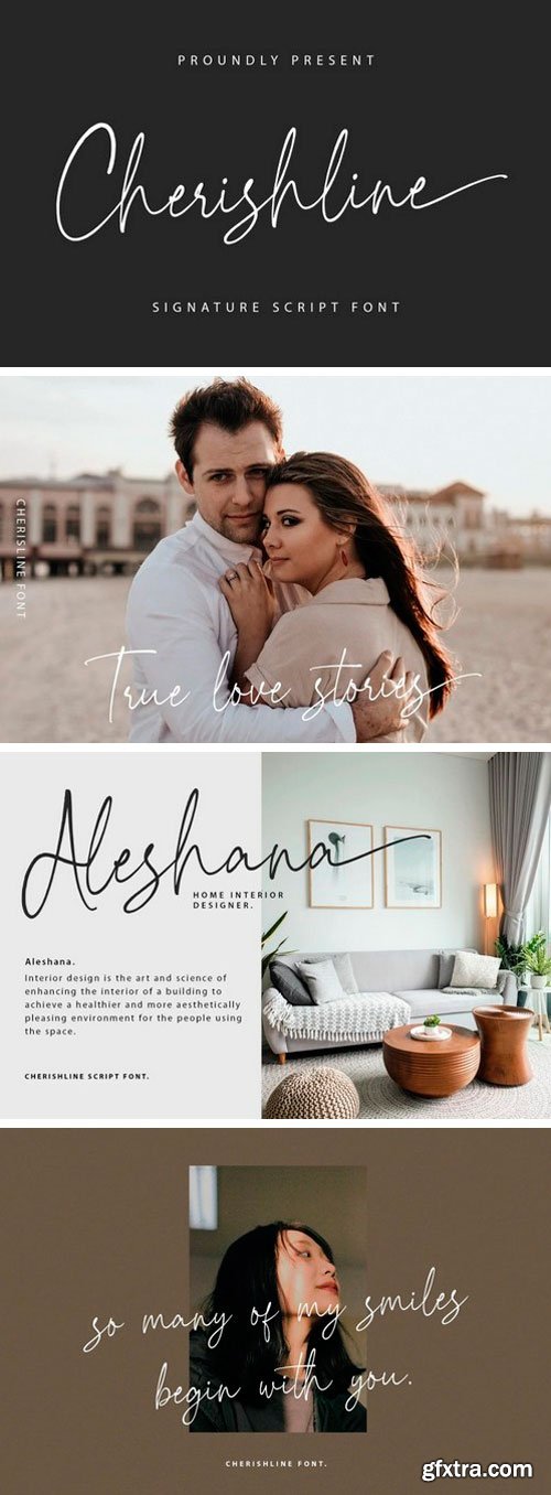 Cherishline Handwritten Font