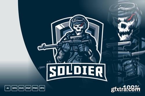 Soldier Mascot Logo