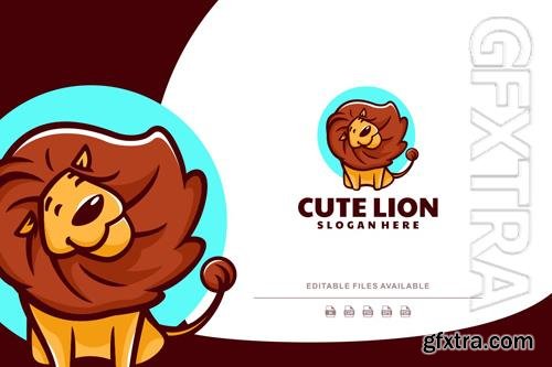 Cute Lion Cartoon Logo