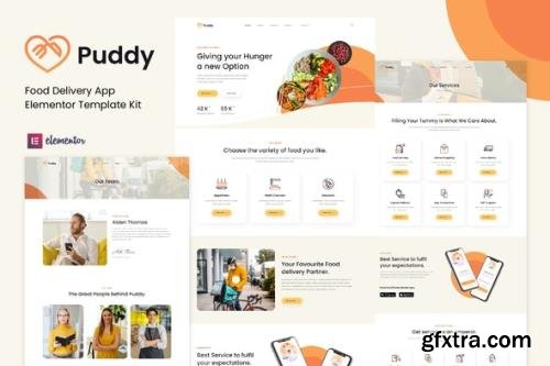 ThemeForest - Puddy v1.0.0 - Food Delivery App Elementor Template Kit - 33863748