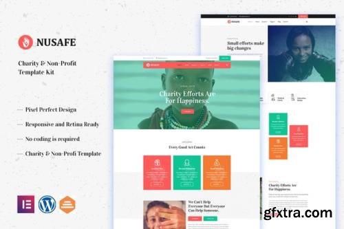 ThemeForest - Nusafe v1.0.0 - Charity & Non-Profit Elementor Template Kit - 33812711