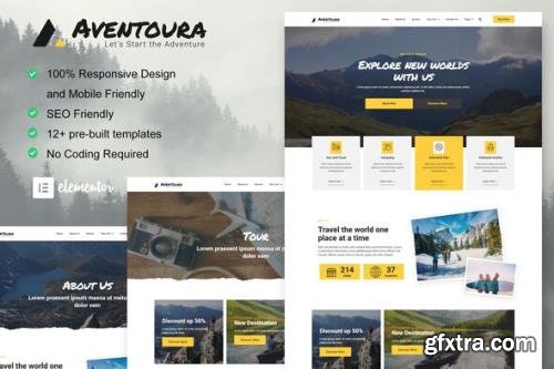 ThemeForest - Aventoura v1.0.0 - Travel & Tour Agency Elementor Template Kit - 33824322