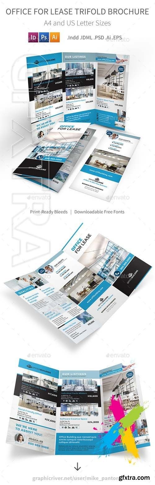 GraphicRiver - Office For Lease Trifold Brochure 20631249