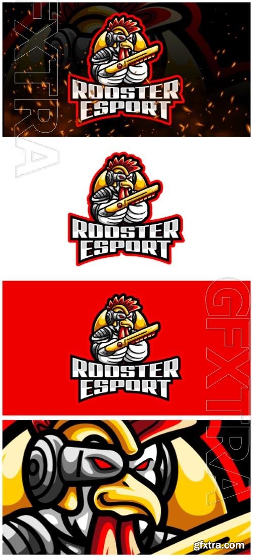 Rooster E-Sport and Sport Logo Template