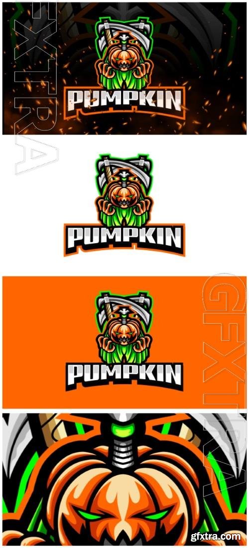 Pumpkin E-Sport and Sport Logo Template