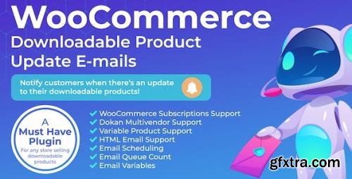 CodeCanyon - WooCommerce Downloadable Product Update E-mails v2.0.10 - 18908283