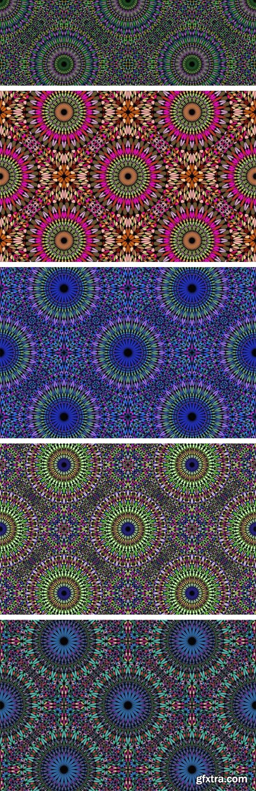 8 Floral Mandala Patterns Vector Templates
