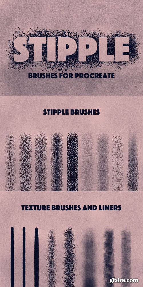 17 Stippling Brushes Procreate