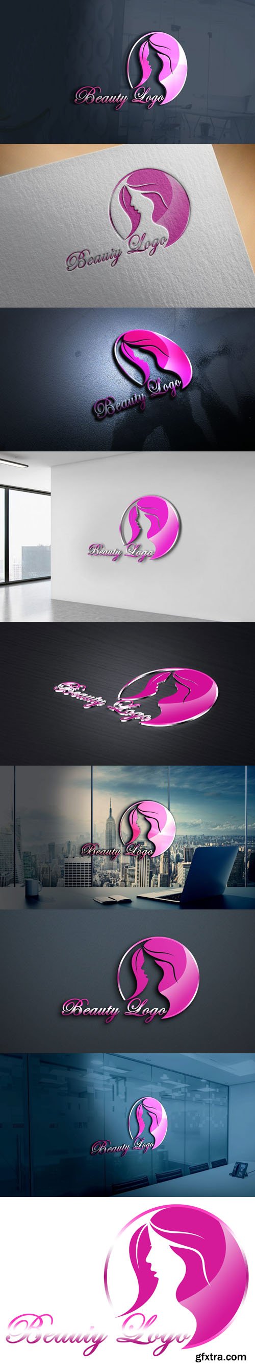 Beauty Logo Design PSD Template