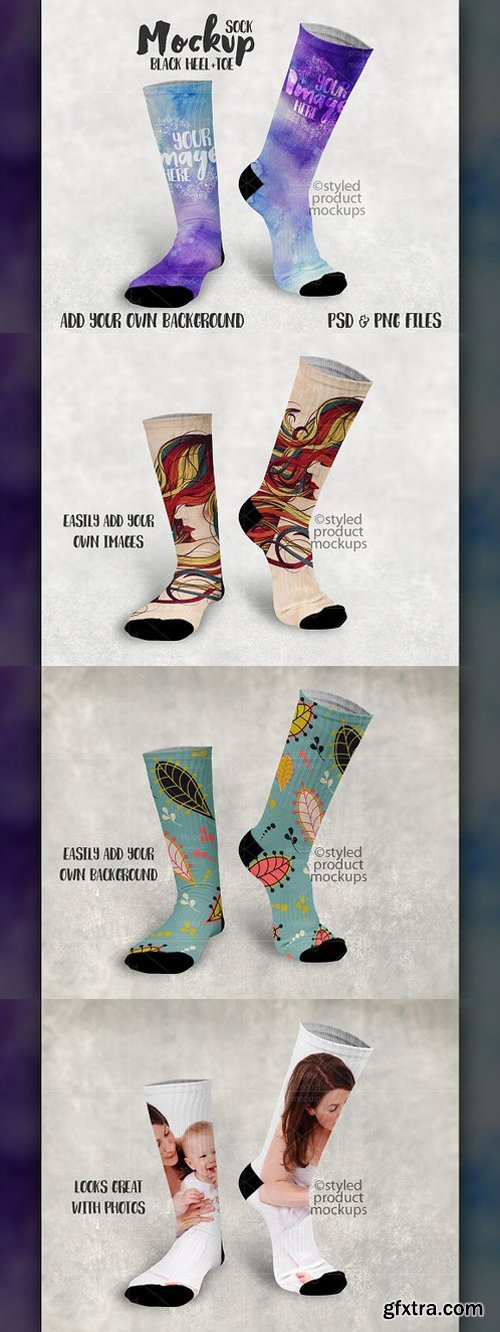 Sublimation Sock Mockup