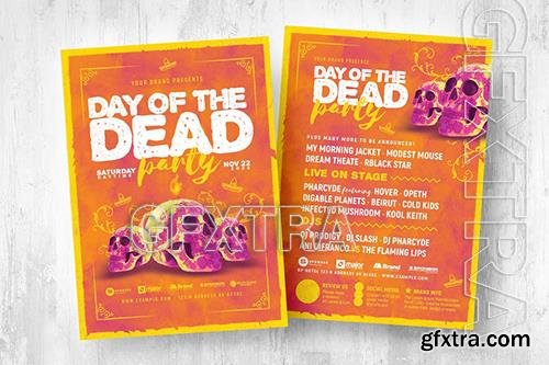 Day of The Dead Flyer/ Poster/ Menu 5XA3YA4