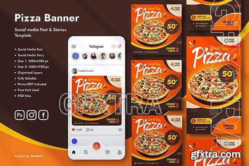 Pizza Instagram Post Story Template MU5NNQG