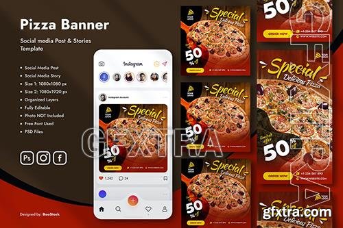 Pizza Social Media Banner Template NYANGXE