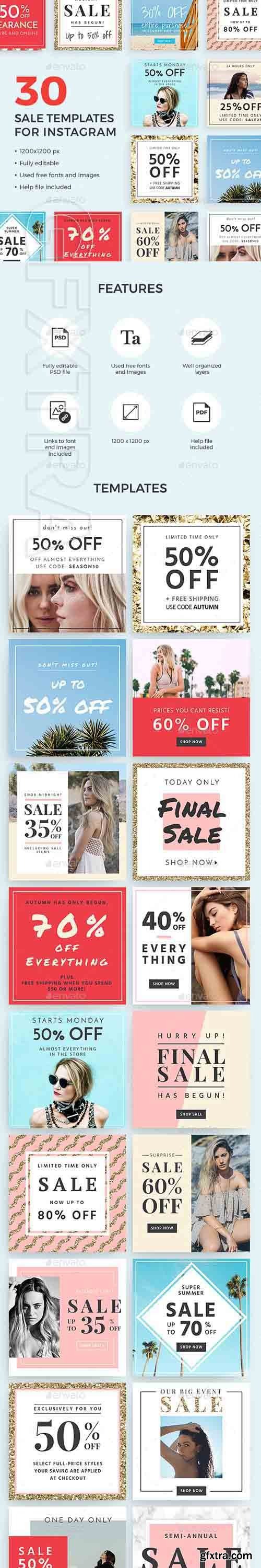 GraphicRiver - 30 Sale Templates For Instagram 20557848