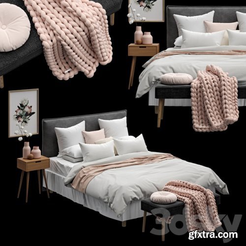 Scandinavian Bedroom Set 01