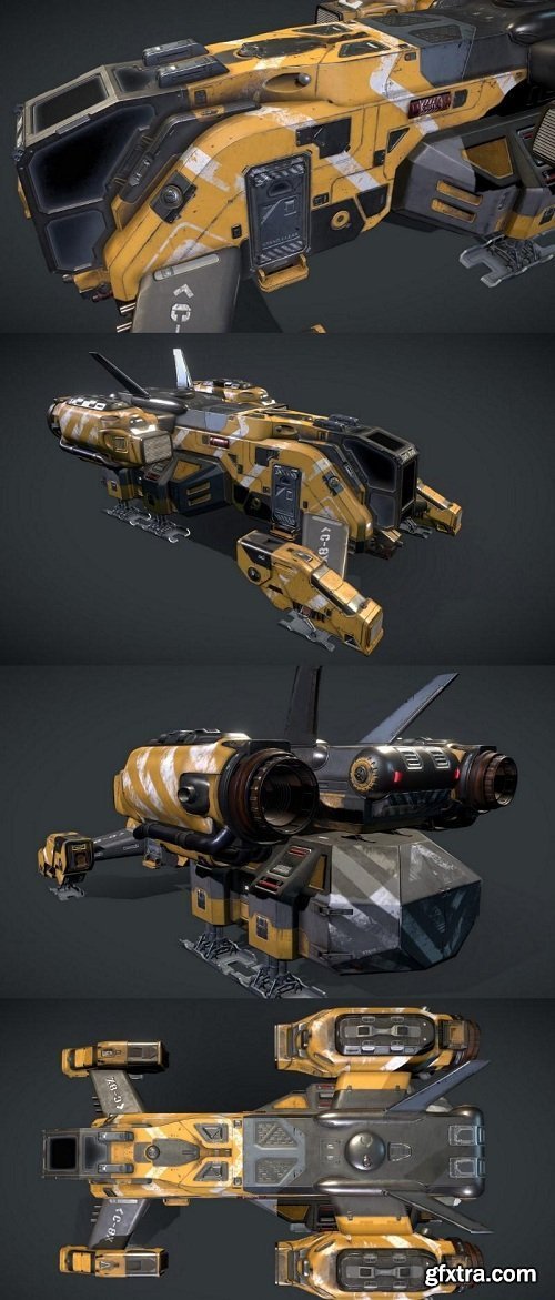 Sci-Fi Dropship Concept 3D Model