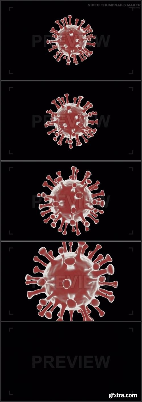 Red Coronavirus Particle Disappearing 1004223