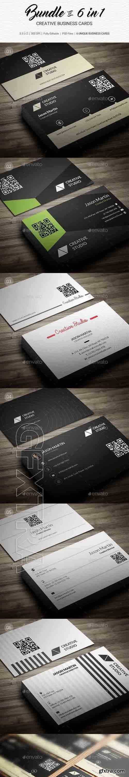 GraphicRiver - Bundle - 6 in 1 - Creative Business Cards - B34 20499200