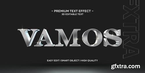 Vamos 3d text style effect mockup template Premium Psd