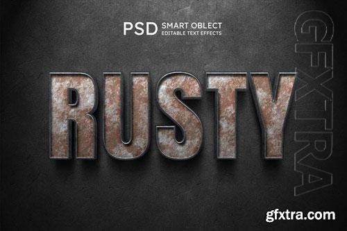 Rusty text style effect psd