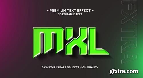 Mxl 3d text effect template Premium Psd