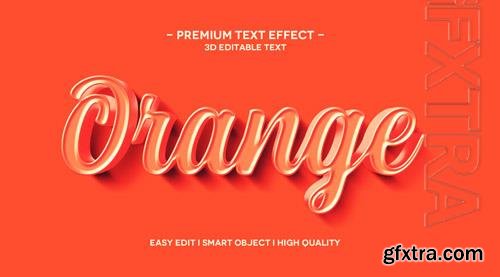 Orange 3d text effect template Premium Psd