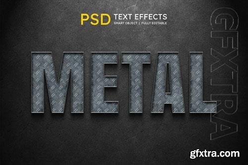 Metal text style effect Premium Psd