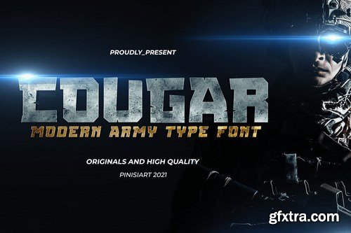 COUGAR - modern military Font