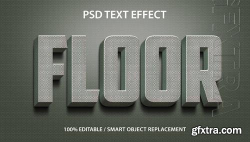 Editable text effect 3d floor premium Premium Psd