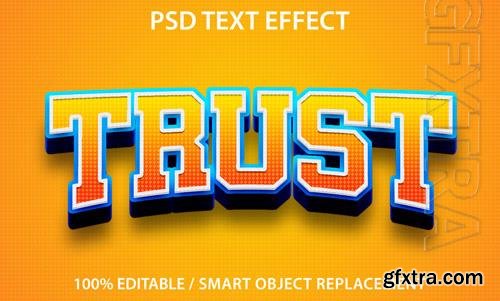 Editable text effect trust premium Premium Psd