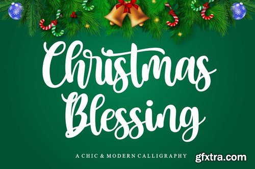 Christmas Blessing - Modern Calligraphy Font