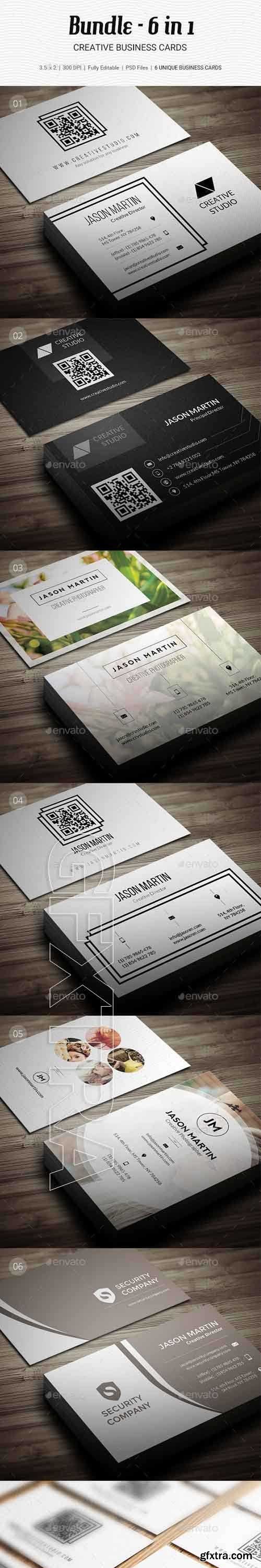 GraphicRiver - Bundle - 6 in 1 - Creative Business Cards - B32 20472308