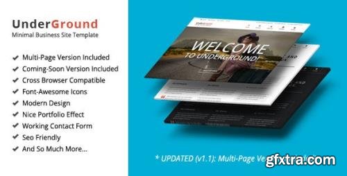 ThemeForest - UnderGround v1.1 - Minimal Onepage & Multipage Template (Update: 1 July 15) - 5001071