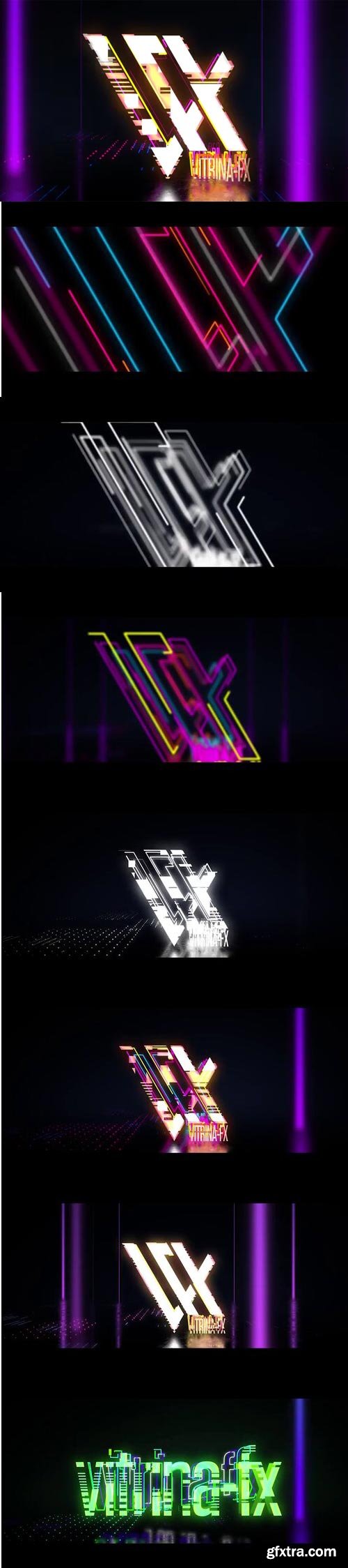 Videohive - Neon Glitch Logo - 32355989