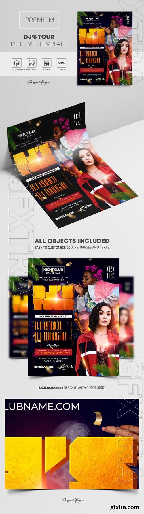 DJ Tour Premium PSD Flyer Template