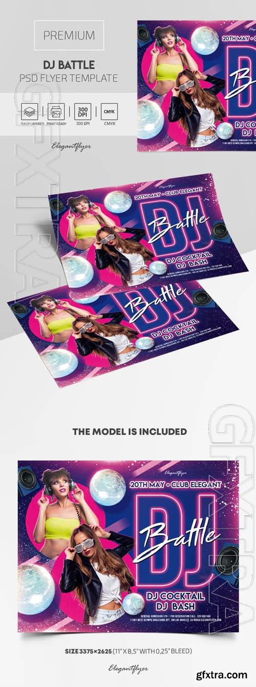 DJ Battle Premium PSD Flyer Template vol 2