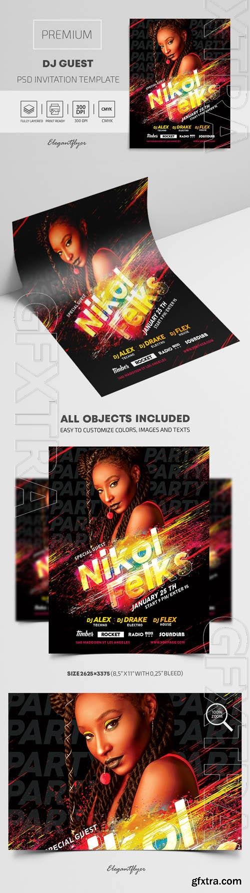 DJ Guest Premium PSD Flyer Template