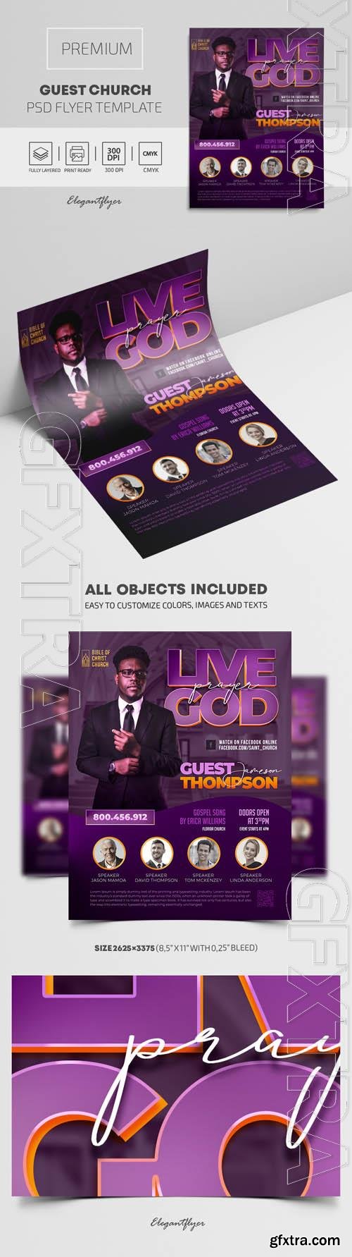 Church Guest Premium PSD Flyer Template