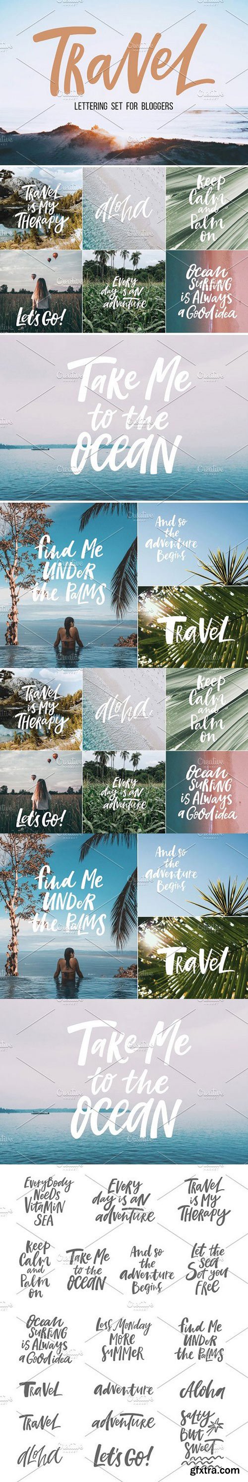 Travel lettering set